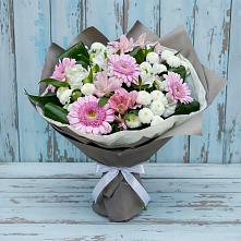 Букет цветов из:  Герберы, Альстромерии и Хризантемы #REPLACE_PRED# Аничково