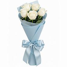 Букет 5 Белых роз Проуд в Аничково
