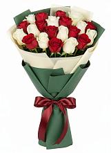 Букет Микс из красных и белых роз #REPLACE_PRED# Аничково