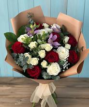 Букет цветов из:  Розы и Альстромерии #REPLACE_PRED# Аничково