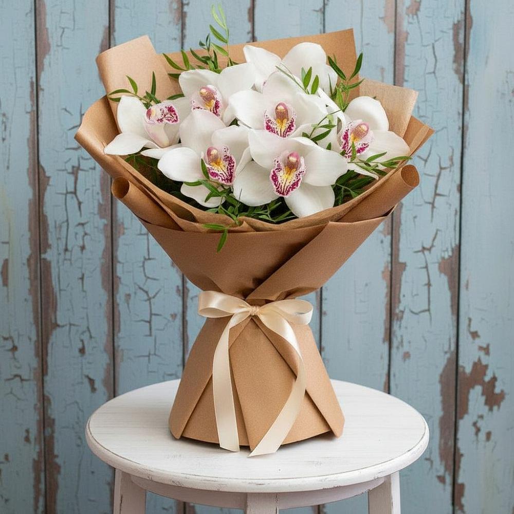 Букет цветов из: Орхидеи и Розы в Аничково