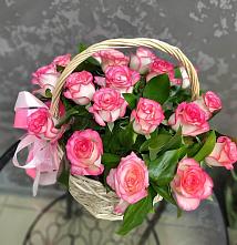 Цветочная композиция из Розы в корзине в Аничково
