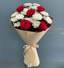 Букет цветов из:  Розы и Хризантемы в Аничково