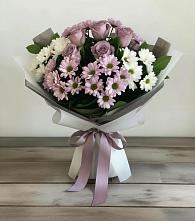 Букет цветов из:  Хризантемы и Розы #REPLACE_PRED# Аничково