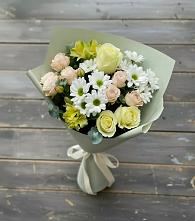 Букет цветов из:  Альстромерии, Розы и Хризантемы в Аничково