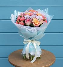 Букет цветов из:  Хризантемы и Розы в Аничково