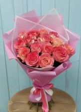 Букет 15 Розовых роз Равель в Аничково
