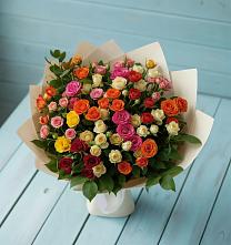 Букет Микс из разноцветных кустовых роз #REPLACE_PRED# Аничково